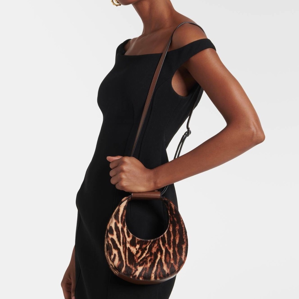 STAUD Lady Leopard Good Night Moon Top Handle Bag - Picture 9 of 15